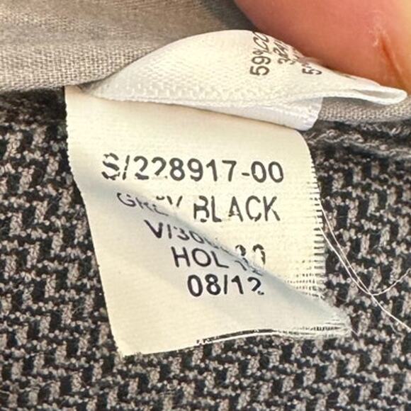 Banana Republic The Sloan Fit Retro Gray Herringbone Flare Leg Pants, Size 6 - Picture 5 of 7